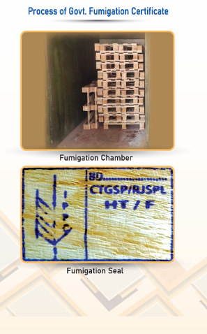 Process of Govt Fumigation Certificate - Chamber and Seal
